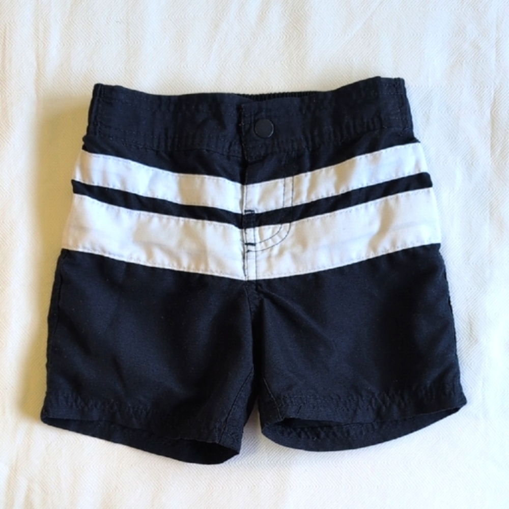 h&t navy blue stripe outdoor activewear board shorts 2T toddler boys